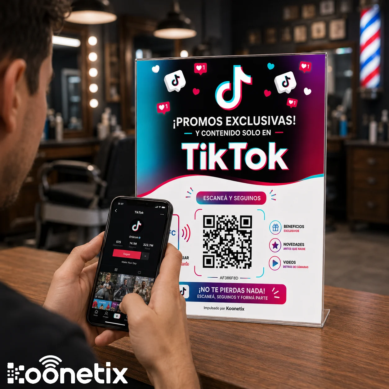 cartel qr + nfc tiktok consigue más seguidores 2 cartel qr + nfc tiktok consigue más seguidores - imagen 2
